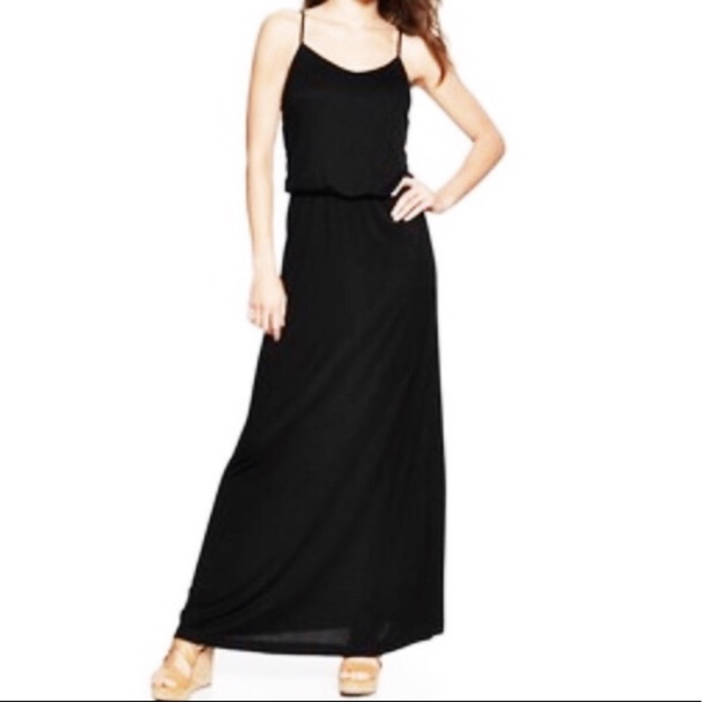 River Island - Black Cami Maxi Dress Elastic Waist